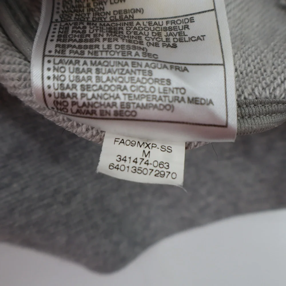 Nike Sportswear Hoodie Mens‎ Medium Grey Red Bonded Zip Tech Fleece NSW Full Zip